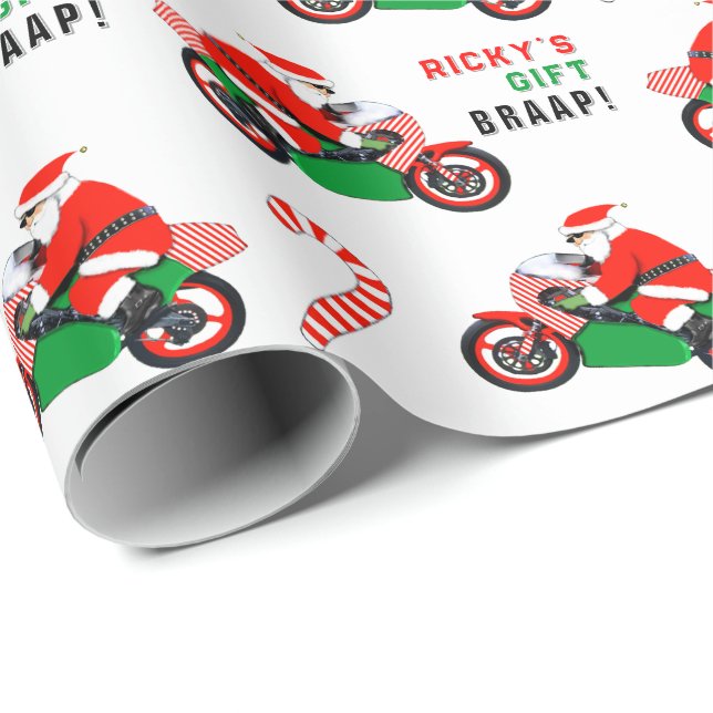 Papel De Presente Presente engraçado de motocicleta Motocross (Ponta do rolo)