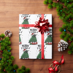 Papel De Presente Presente engraçado de Natal Papai Noel F-CAW-F par