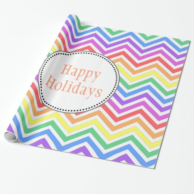 Papel De Presente Presente feliz de Natal legal e brilhante do arco- (Desenrolado)