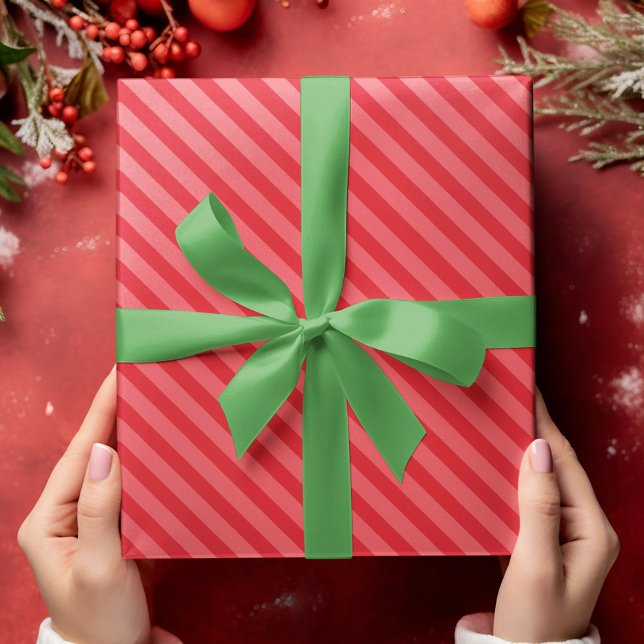 Papel De Presente Presente Festivo Simples Listrado Alegre Fofo (Simple striped cute whimsical striped wrapping paper)