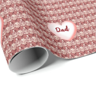 Papel De Presente Presente floral personalizado para o Pai