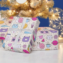 Papel De Presente Presente Fofo para Crianças, Bebês e Chás de Bebê