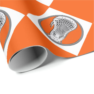 Papel De Presente Presente Laranja de Lacrosse