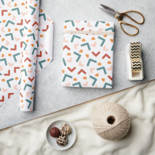 Papel De Presente Presente Luxuoso e de Coração Único para o Dia do 