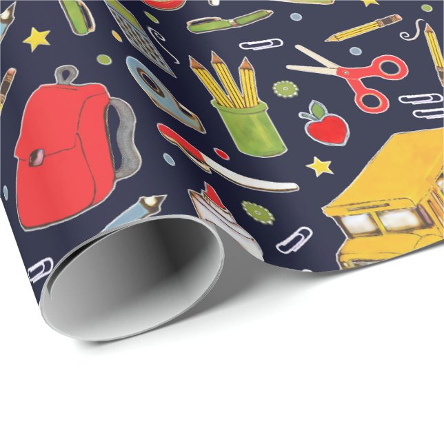 Papel De Presente Presente na escola (Ponta do rolo)