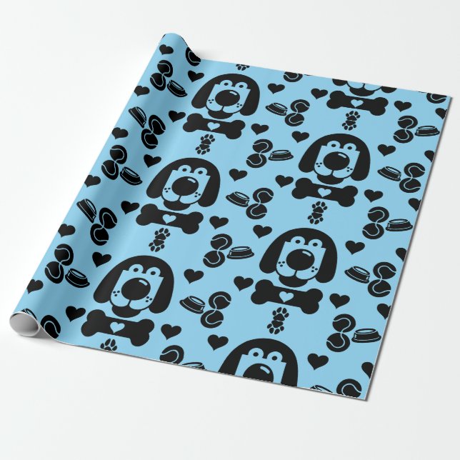 Papel De Presente Presente no cão (Desenrolado)