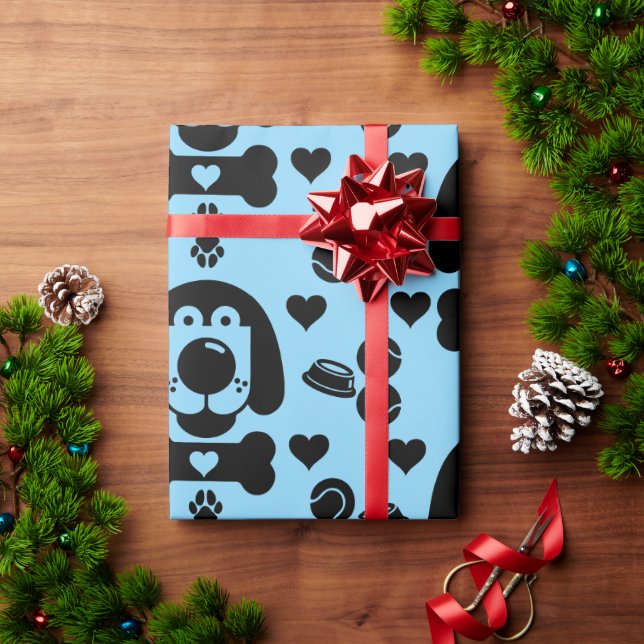 Papel De Presente Presente no cão (Presente de Natal)