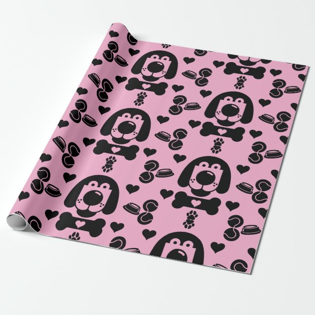 Papel De Presente Presente no cão (Desenrolado)