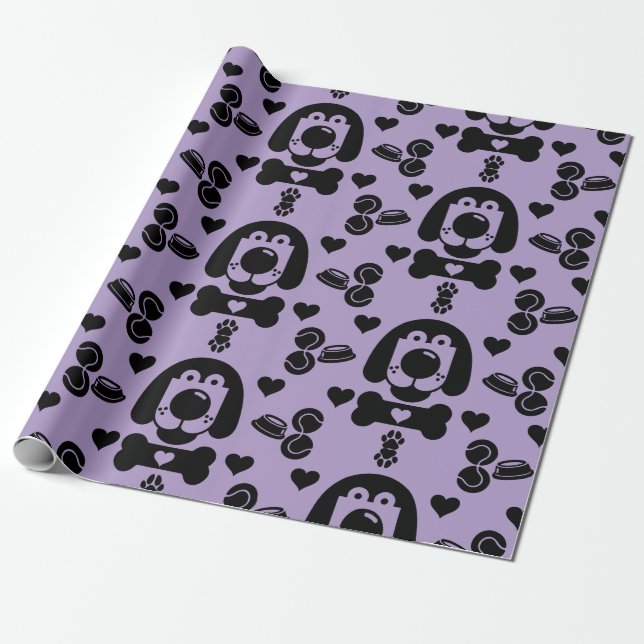 Papel De Presente Presente no cão (Desenrolado)