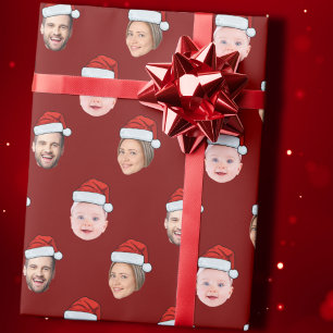 Papel De Presente Presente no rosto do Papai Noel, Natal personaliza