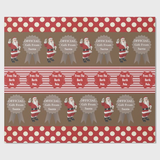 Papel De Presente Presente Oficial De Papais noeis (Aberto)