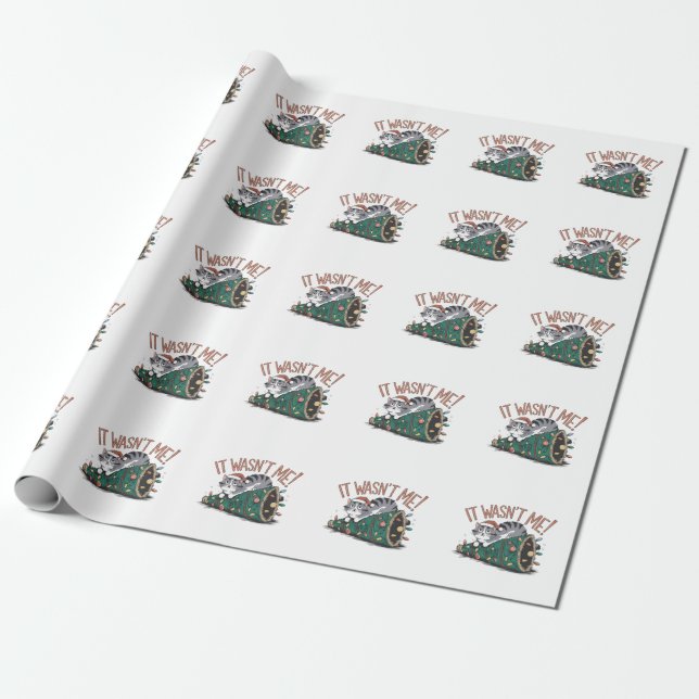 Papel De Presente Presente para Amante de Gatos Não Fui Eu (Desenrolado)