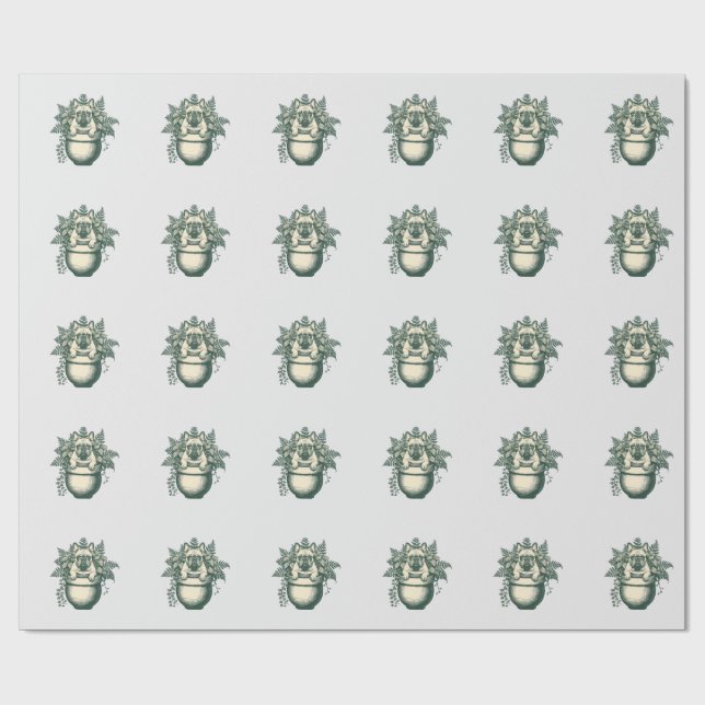 Papel De Presente Presente para Amante de Plantas e Bulldog Francês (Aberto)