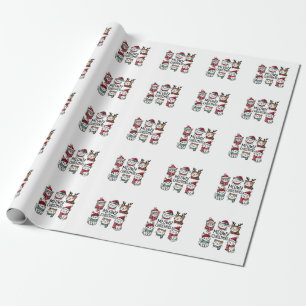 Papel De Presente Presente para Amantes de Gatos Meowy Natal
