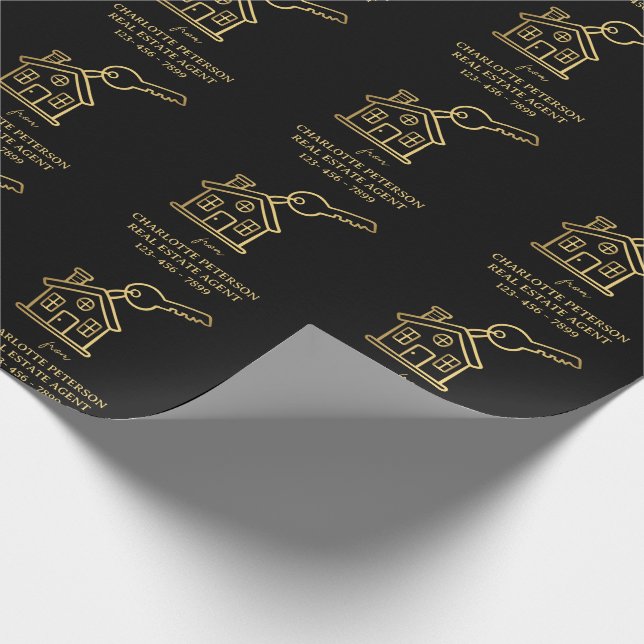 Papel De Presente Presente para Clientes da Black & Gold Real Estate (Ponta)