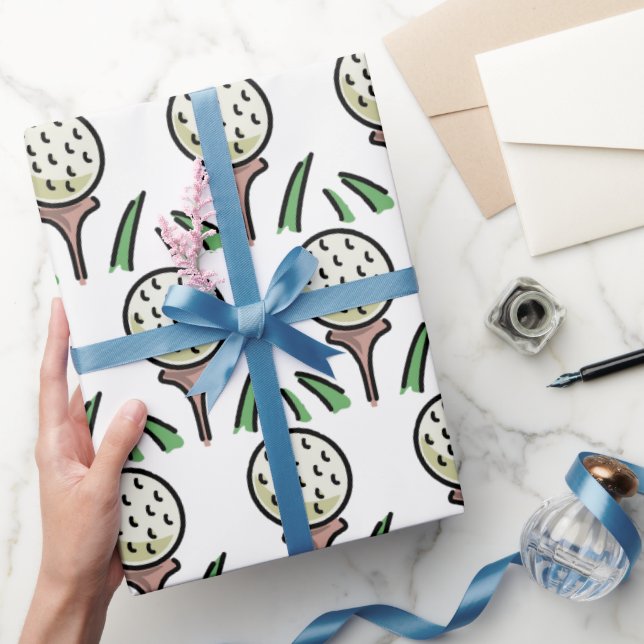 Papel De Presente Presente para Golfista - Bolas de Golfe Superdimen (Presentear)