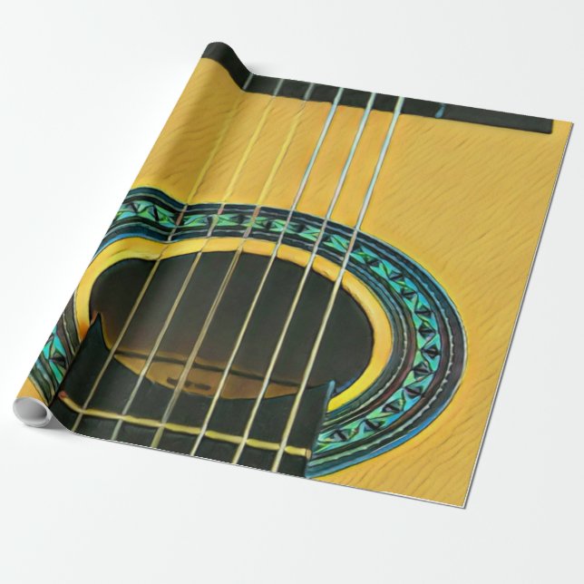 Papel De Presente Presente para namorado guitarrista (Desenrolado)