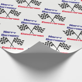 Papel De Presente Presente personalizado Checkered do feliz