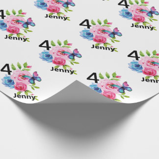 Papel De Presente Presente personalizado de aniversário e idade da m