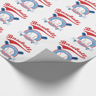 Papel De Presente Presente personalizado de basebol