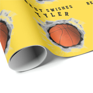 Papel De Presente Presente personalizado de basquete