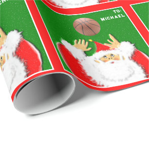 Papel De Presente Presente personalizado de férias de basquete