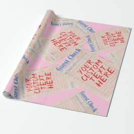 Papel De Presente Presente Personalizado do Cliente Check
