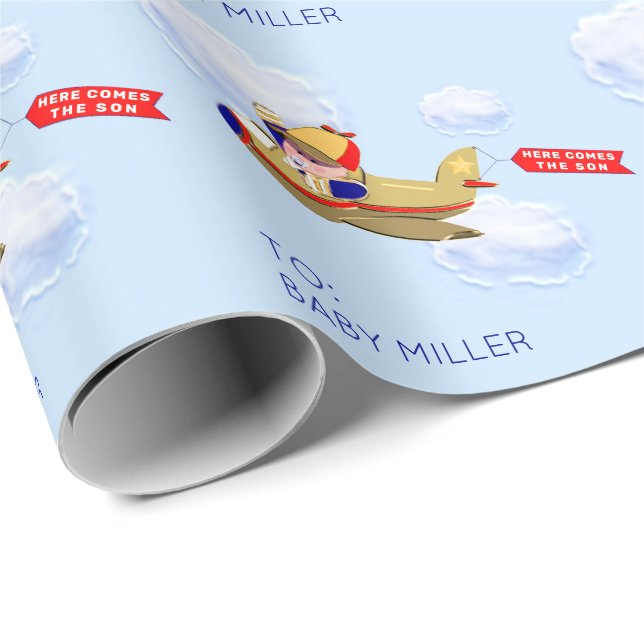 Papel De Presente Presente Personalizado para Menino (Ponta do rolo)