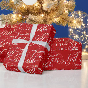 Papel De Presente Presente Personalizado Para Você Padrão de Tipogra