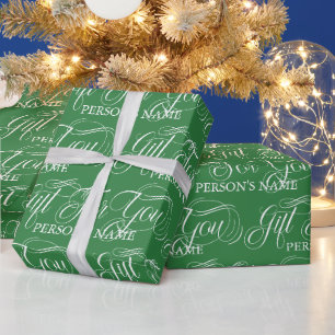 Papel De Presente Presente Personalizado Para Você Padrão de Tipogra