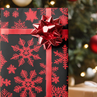 Papel De Presente Presente personalizável de silhueta Snowflake Eleg