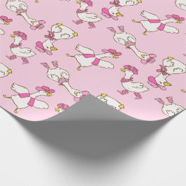Papel De Presente Presente Rosa de Caubói Vaqueira Ganso Bobo