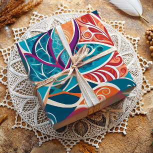 Papel De Presente Presente tropical abstrato para Designer