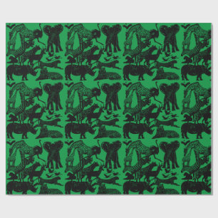 Papel De Presente Presente único de animais africanos