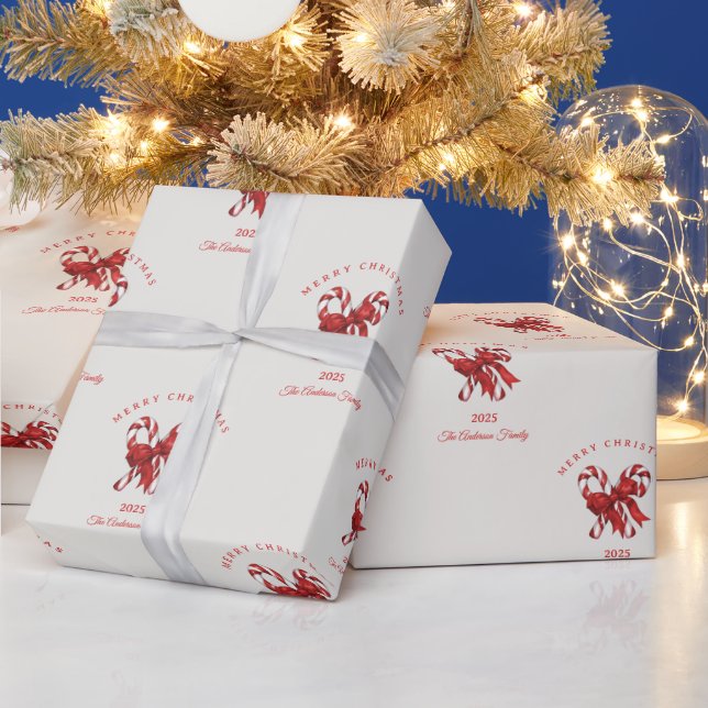 Papel De Presente Presente vermelho personalizado de Natal com benga (Feriados)