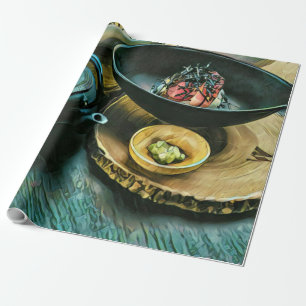 Papel De Presente Presente Vintage Sushi