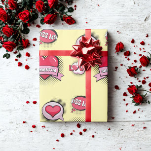 Papel De Presente Presentes cardíacos fofos com estilo personalizado