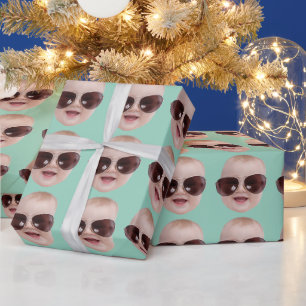 Papel De Presente Presentes de aniversário com rosto personalizado e
