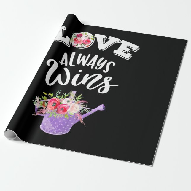Papel De Presente Presentes de Casamento | Amor sempre vence (Desenrolado)