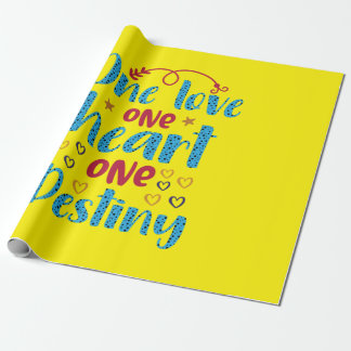 Papel De Presente Presentes de Casamento | Um Amor Um Coração Um Des