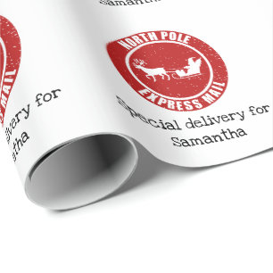 Papel De Presente Presentes de Correio do Polo Norte no Natal dos Pa