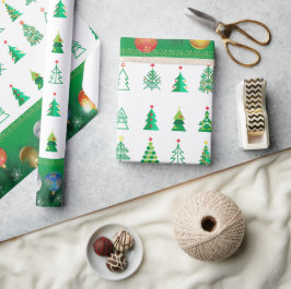 Papel De Presente Presentes de Férias de Inverno Decoração Árvore de
