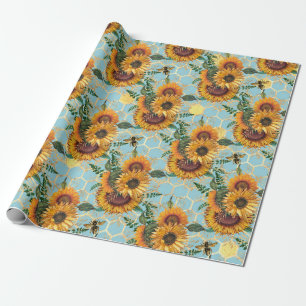 Papel De Presente Presentes de girassol   Brilho Como Girassol