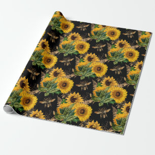 Papel De Presente Presentes de girassol   Um Mundo Sem flor selvagem