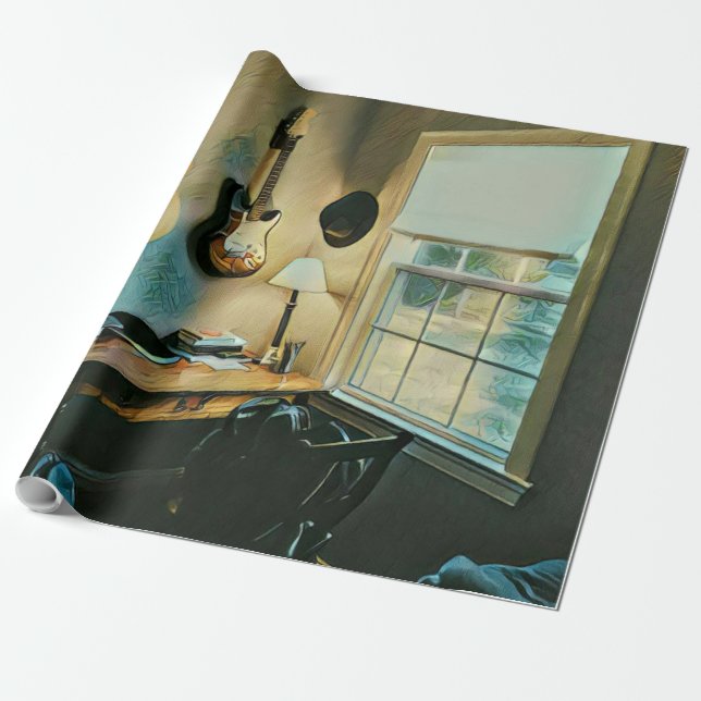 Papel De Presente Presentes de guitarra para namorada (Desenrolado)