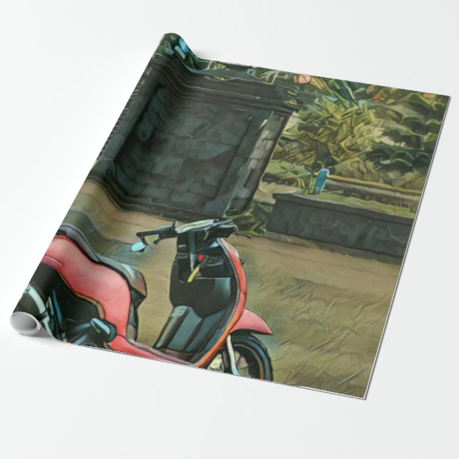 Papel De Presente presentes de motocicleta para ele (Desenrolado)