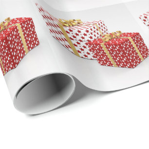 Papel De Presente Presentes de Natal brilhantes Design