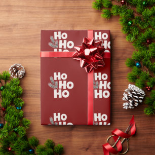 Papel De Presente Presentes de Natal Ho Ho Ho Sazonais 