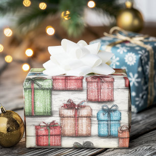 Papel De Presente Presentes de Natal Russos
