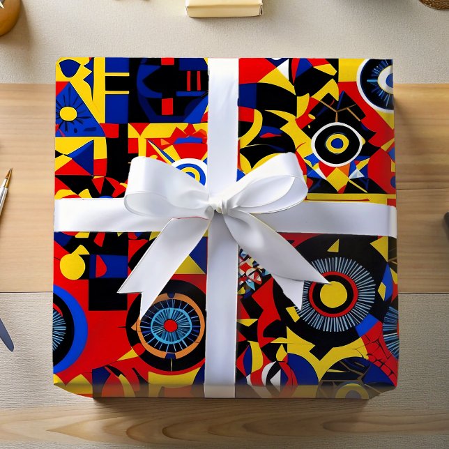 Papel De Presente Presentes geométricos de Abstrato para designers g (Geometric Abstract Gifts for Graphic Designers Wrapping Paper)